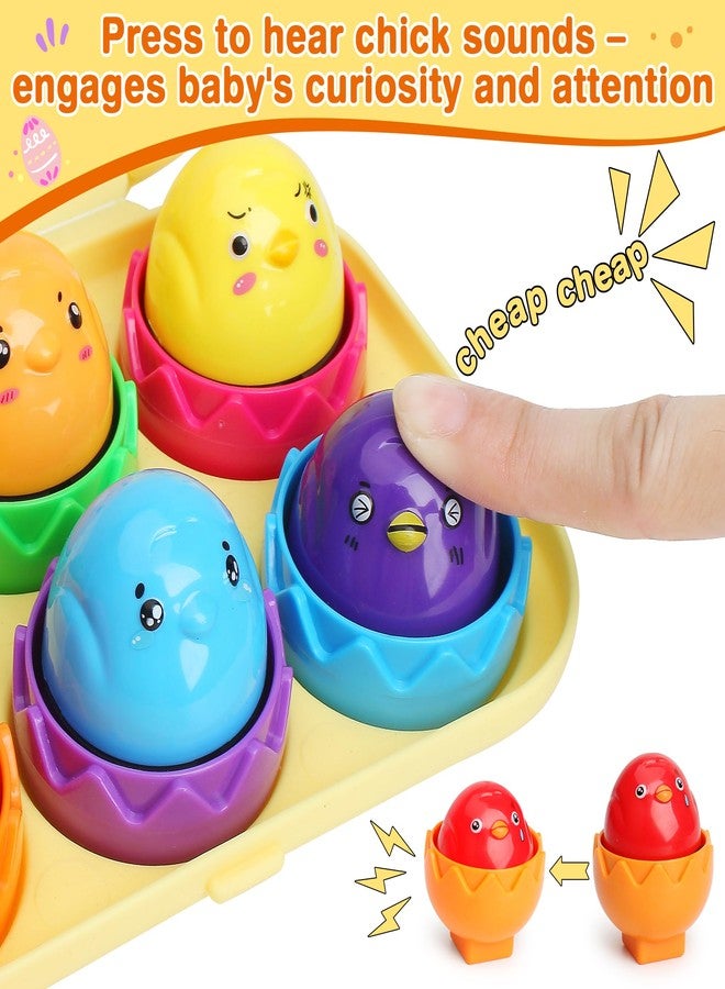 MOONTOY Toddler Toys Matching Egg Toys for Toddlers 1-3 Eggs Learning Montessori Toys Educational Color, Shapes and Sorting Recognition Skills Puzzle Matching Games for Kid Baby Boy Girl Easter Gift - Image 4
